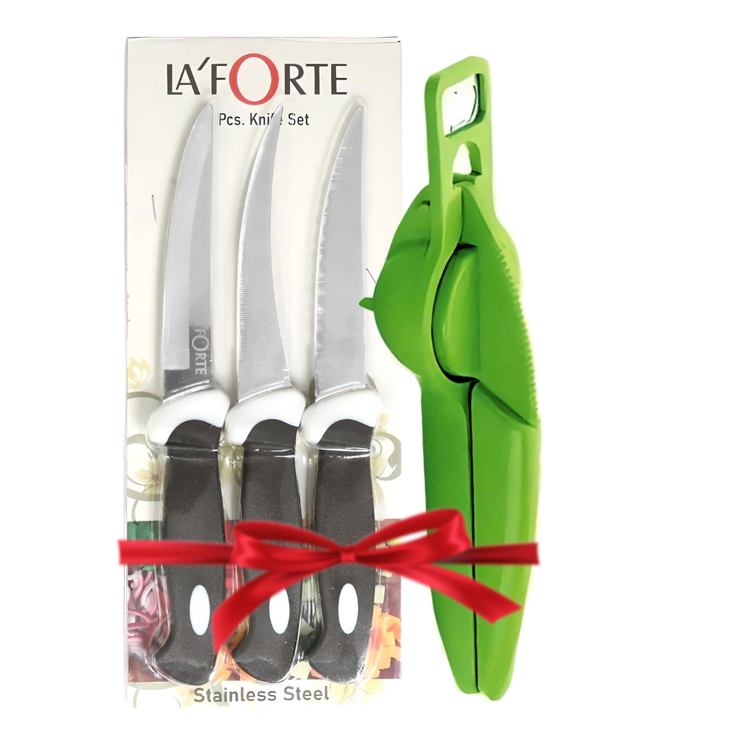 LA FORTE Lemon Squeezer 2 in 1 and Knife Set Combo