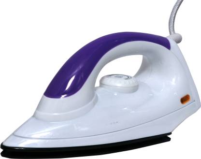 HAFNER Maeve 1000-watt Dry Iron With American Heritage Sole Plate Aerodynamic Design Easy Grip Temperature Knob  2 years Warranty. Pupple