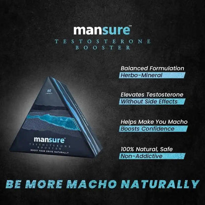 ManSure TESTOSTERONE BOOSTER for Men - 60 Capsules