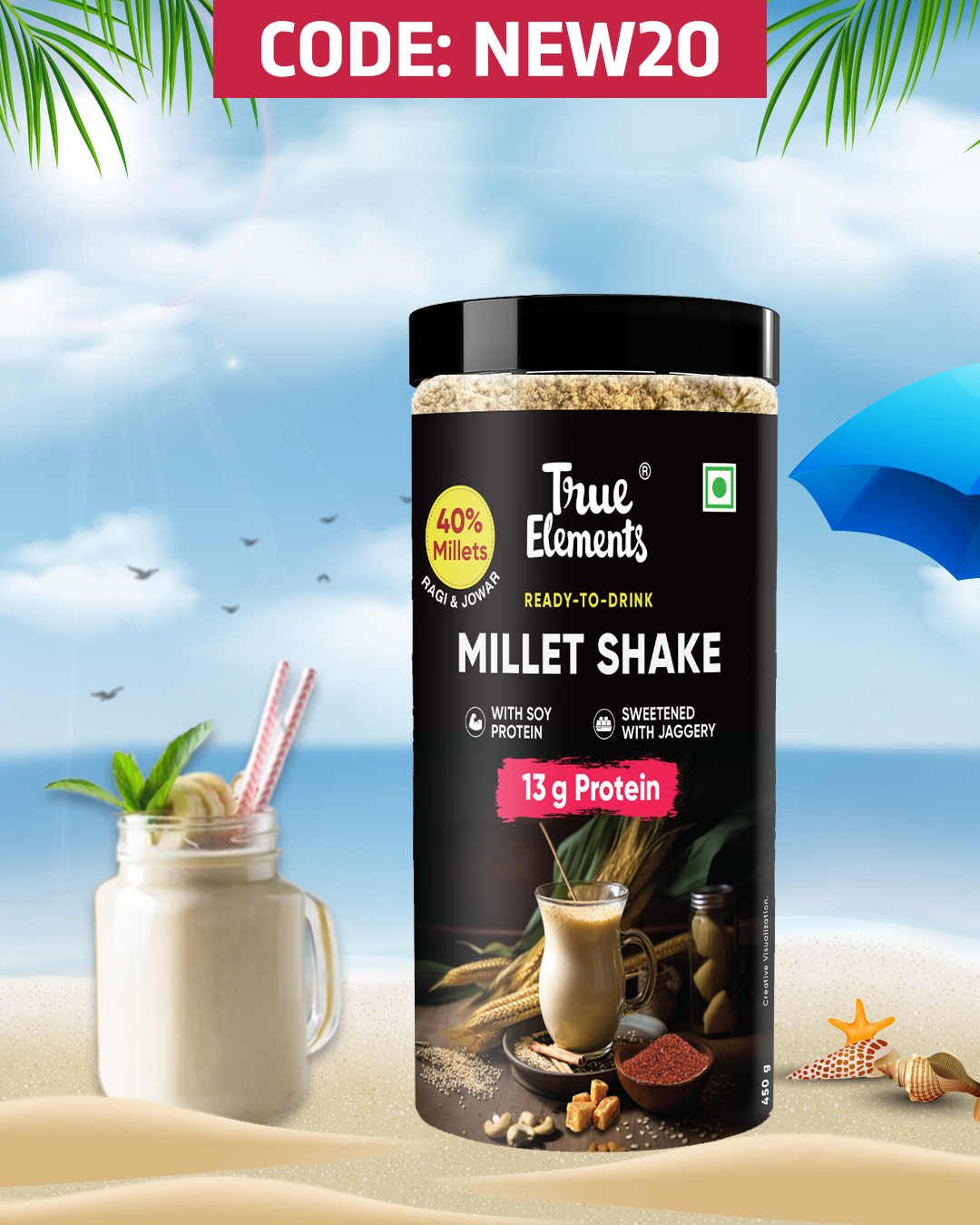 Millet Shake - With Ragi  Jowar