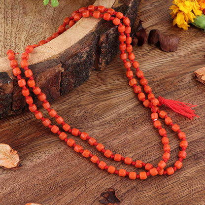 Red Coral Moonga Original Mala