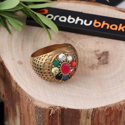 Authentic Navratna Ring Heavy With 100 Original Quality
