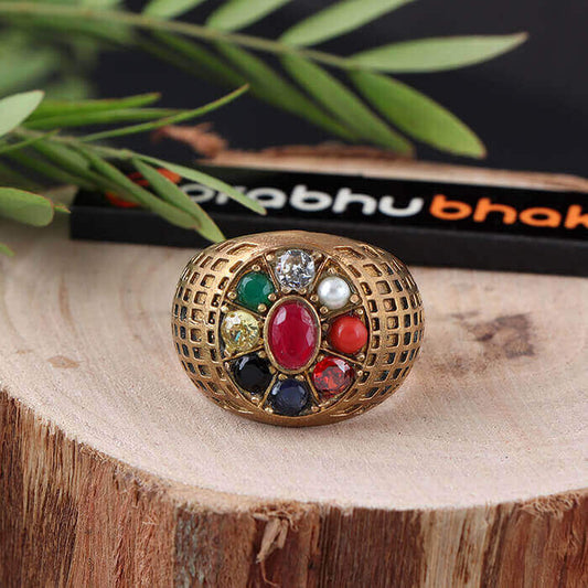 Authentic Navratna Ring Heavy With 100 Original Quality