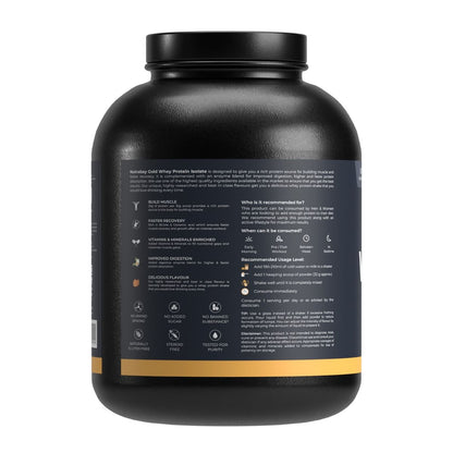 Nutrabay Gold 100 Whey Protein Isolate, 26g Protein, Digestive Enzymes, Vitamins, Minerals, Kesar Badam Pista, 2 kg.