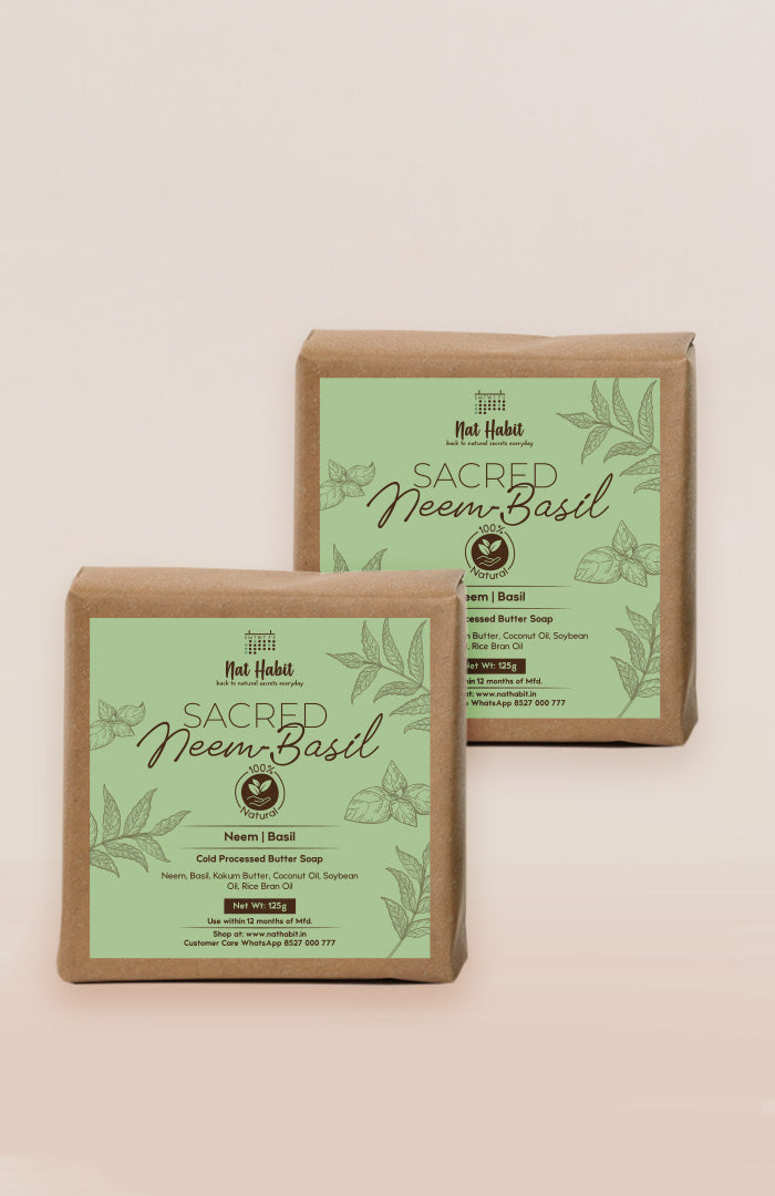 strongCold Processed Sacred Neem-Basil Soap 125gstrong