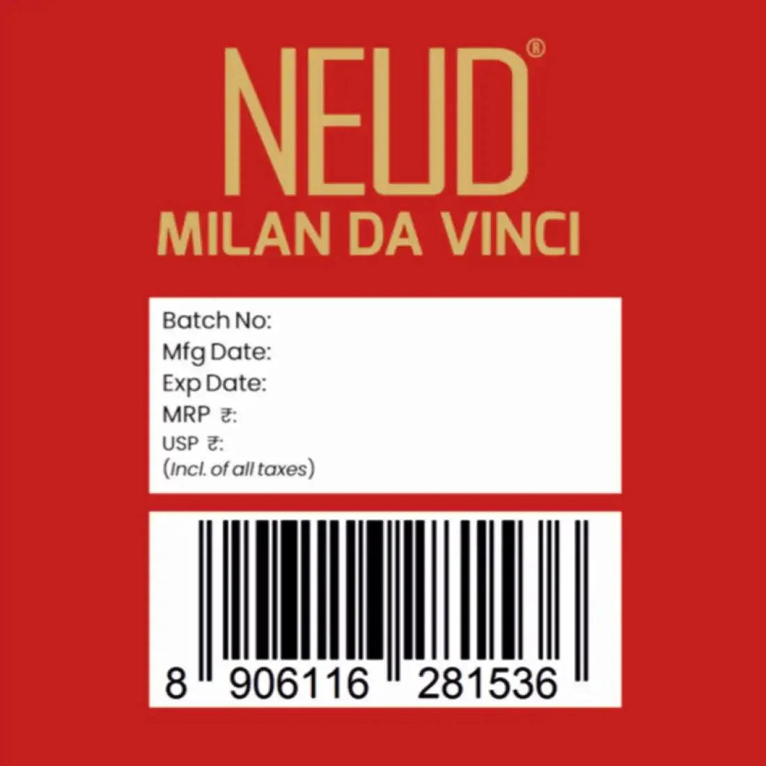 NEUD Milan Da Vinci 100ml and Manhattan Hills 100ml Perfumes for Men Long Lasting EDP - 2 Pack Eau de Parfum Combo