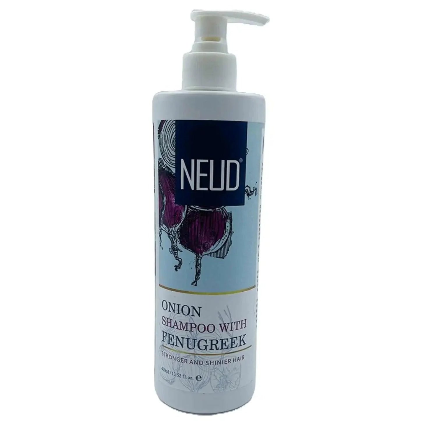 NEUD Onion Hair Shampoo with Fenugreek for Men and Women - 400ml