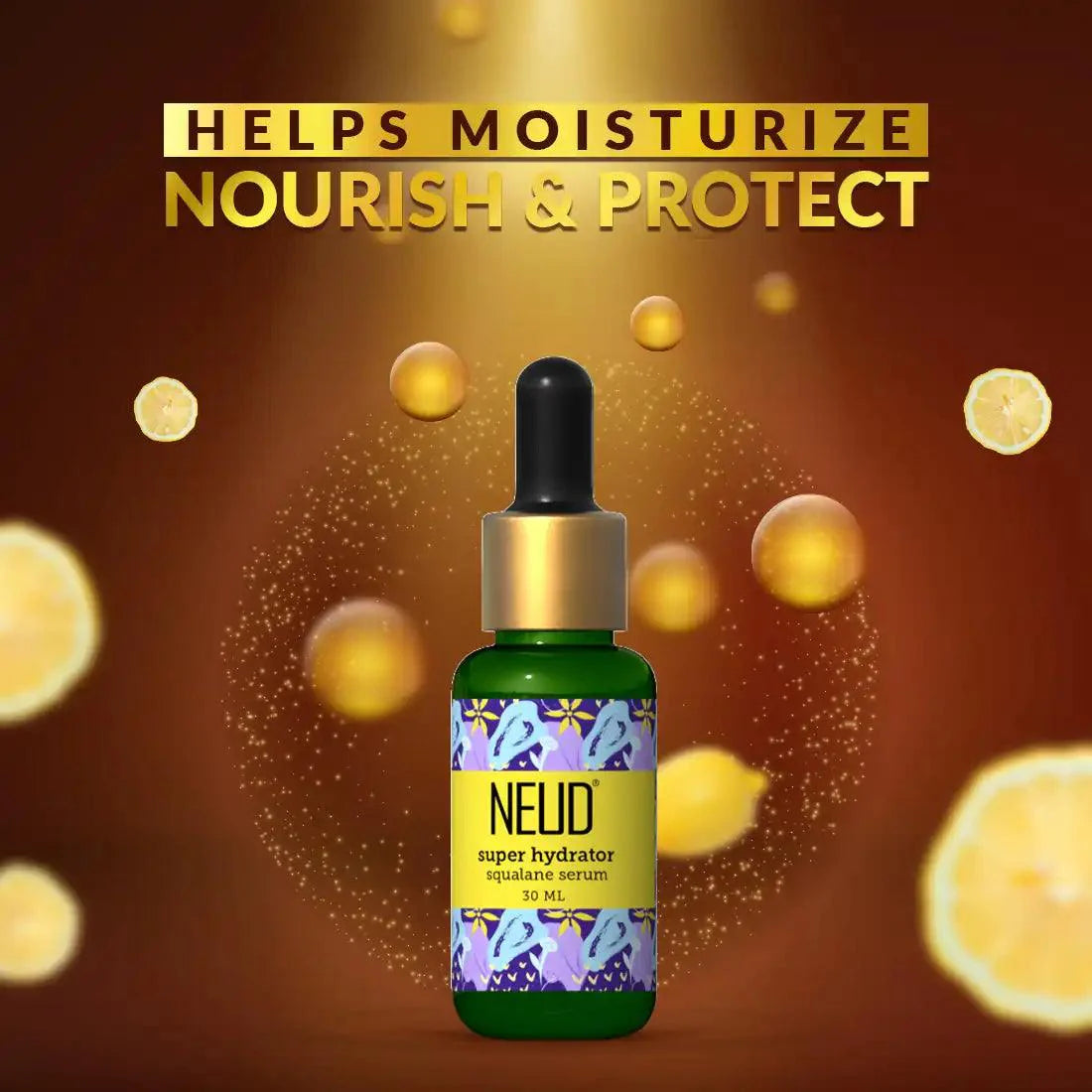 NEUD Super Hydrator Squalane Serum With Lemon Oil Turmeric Oil and Reverskin - 30ml