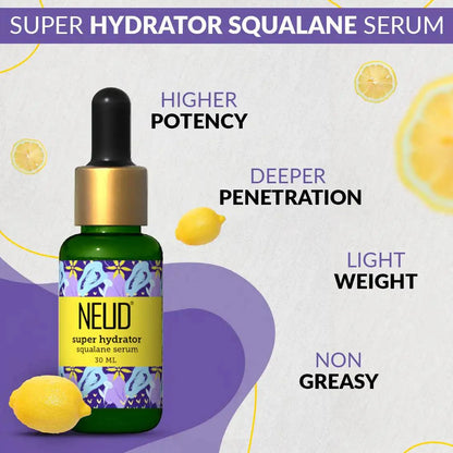 NEUD Super Hydrator Squalane Serum With Lemon Oil Turmeric Oil and Reverskin - 30ml