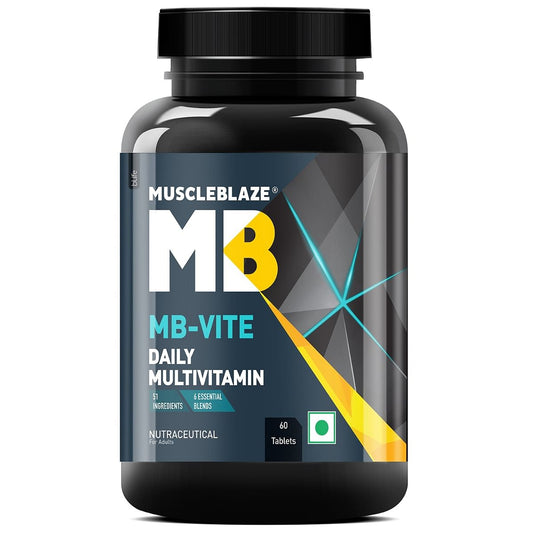 MuscleBlaze MB-Vite Daily Multivitamin  60 Tablets  51 Ingredients  Anti Oxidant Blend