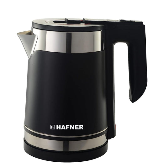 Hafner Electric Kettle with Stainless Steel BodyUsed for boiling Water Making tea and coffee Instant noodles Soup etc. 1500 Watt Black2 litre