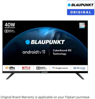 Blaupunkt CyberSound G2 Series 80 cm 32 inch HD Ready LED Smart Android TV with Dolby Digital Plus  40 W Sound Output  32CSG7111