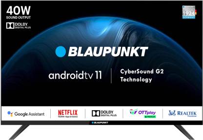 Blaupunkt CyberSound G2 Series 80 cm 32 inch HD Ready LED Smart Android TV with Dolby Digital Plus  40 W Sound Output  32CSG7111