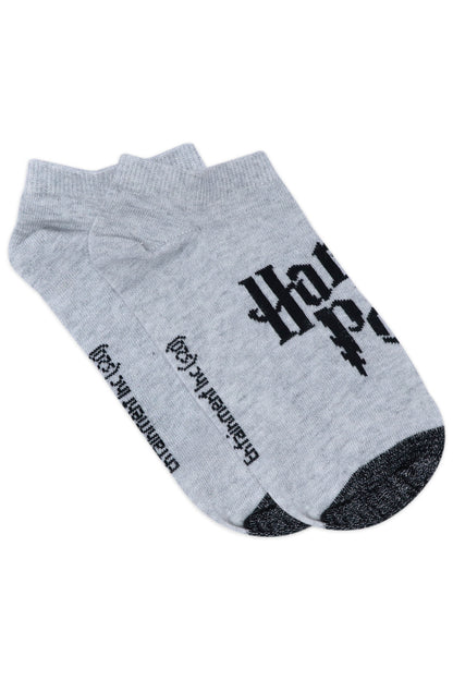 Balenzia x Harry Potter Harry Potter Logo  Hogwarts Castle Silver Lurex Socks for Women Pack of 2 Pairs1U- Silver