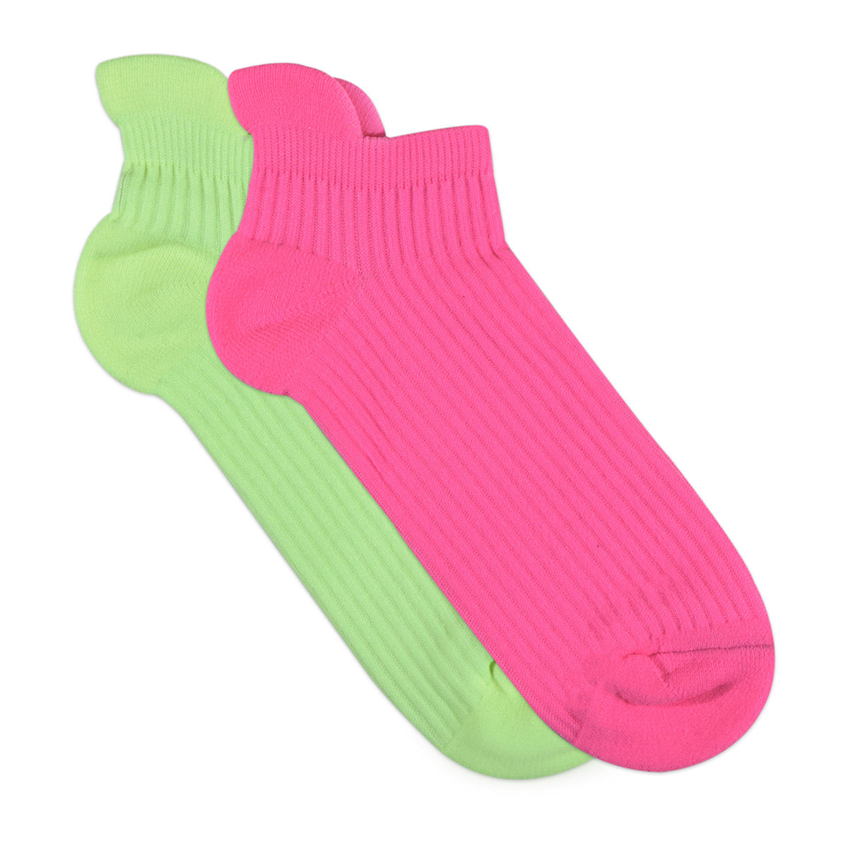 Balenzia Women CushionedTerry Lowcut Gym Socks Free SizePack of 2 Pairs1U - GreenPinkBlackWhite