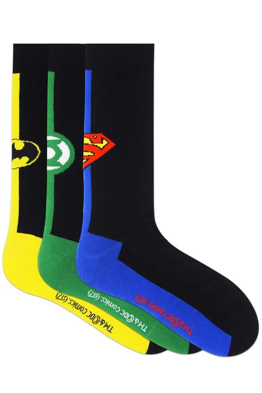 Justice League By Balenzia Crew Socks for Men Pack of 3 Pairs1U