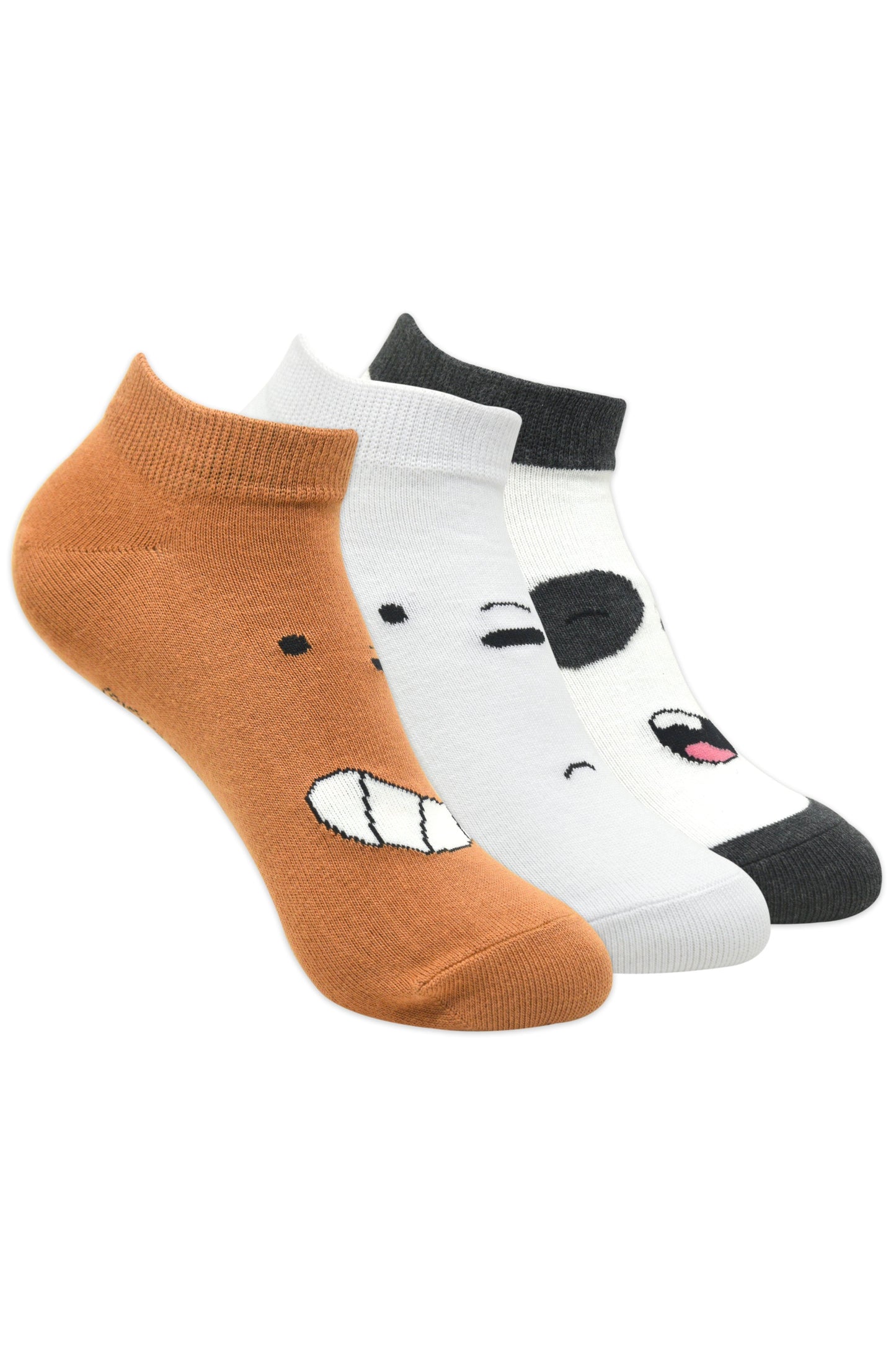 We Bare Bears By Balenzia Low Cut Socks for Kids Pack of 3 Pairs1U4-6 YEARS