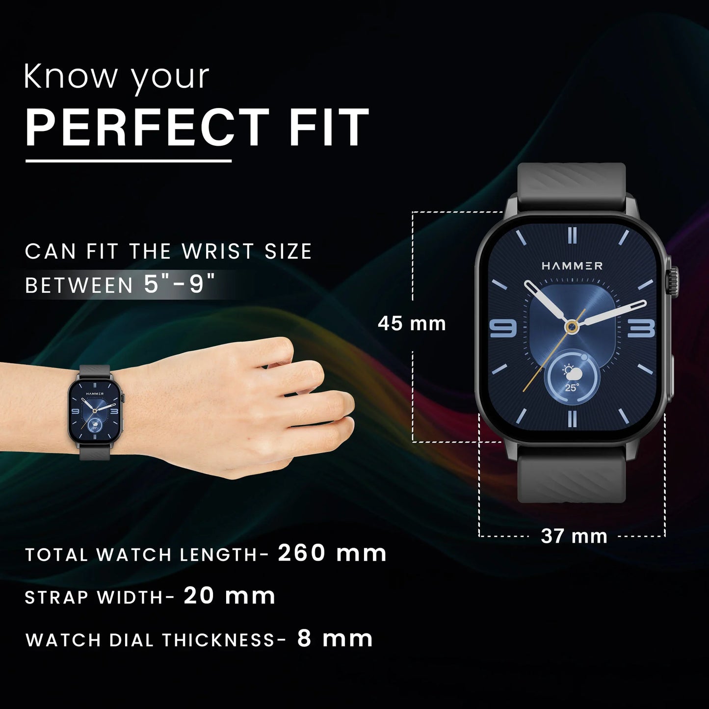 Hammer Arctic 2.04 Super Amoled Display Bluetooth Calling Smartwatch