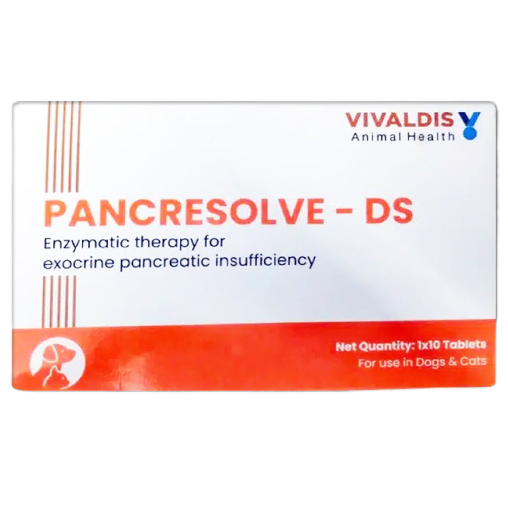 Vivaldis Pancresolve DS Tablets for Dogs and Cats 10 Tablets