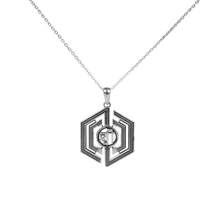 Lakshmi Mata Shri Yantra Silver Pendant and Necklace for Men and Women With Chain