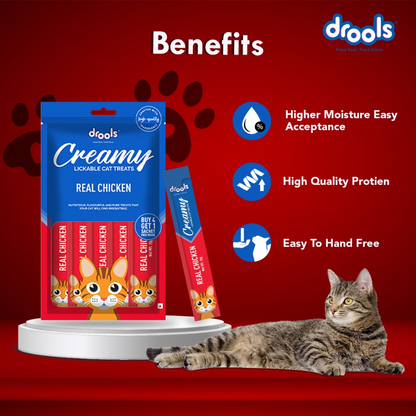 Drools Tuna  Bunito Crab  Chicken and Real Chicken Creamy Cat Treats Combo