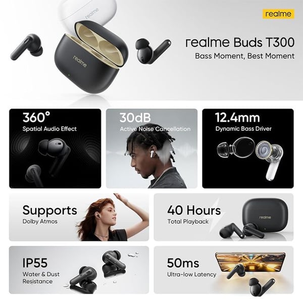 Realme Buds T300 Truly Wireless Earbuds