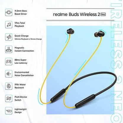 Realme Buds Wireless 2 Neo Bluetooth in Ear Earphones with Mic