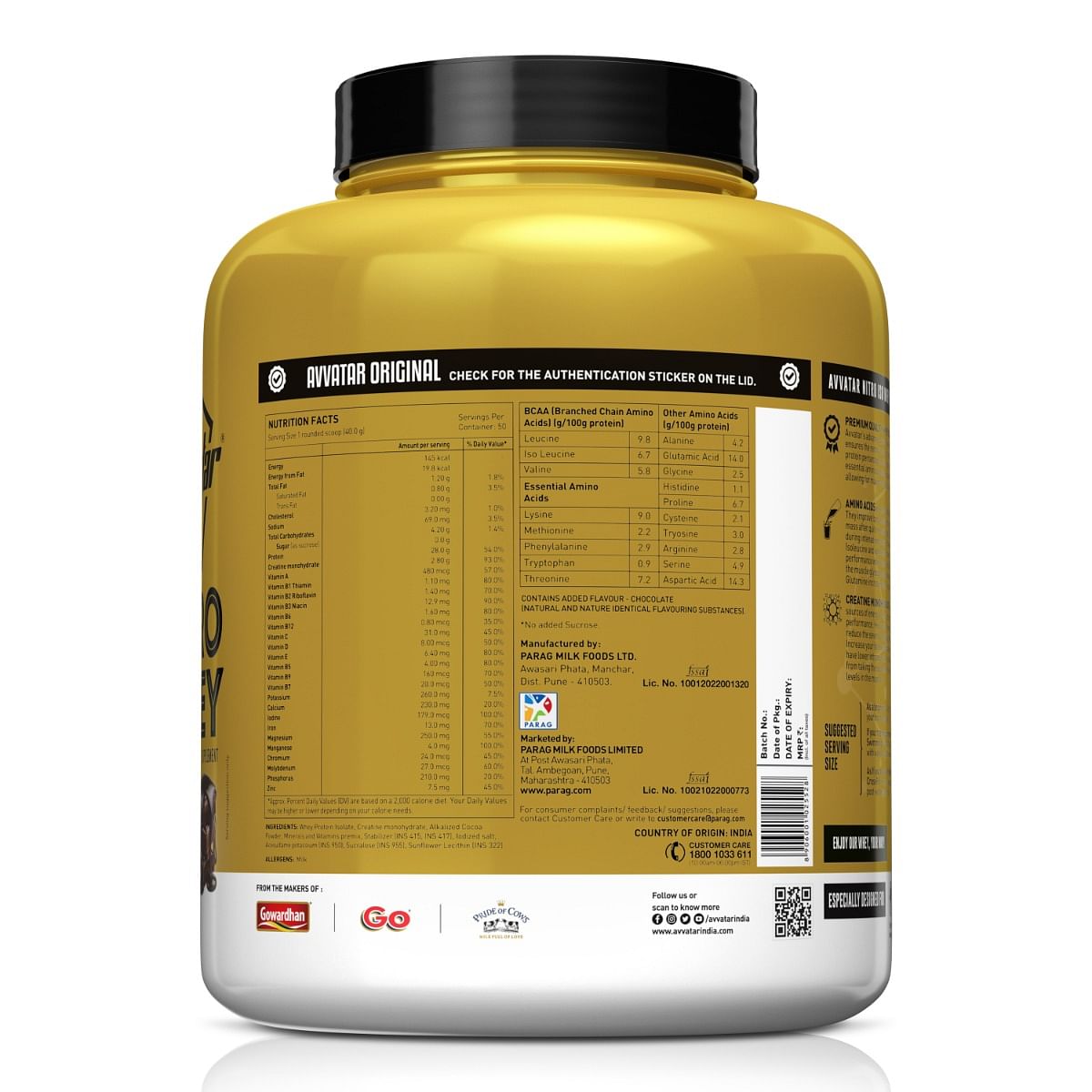 Avvatar Nitro Iso Whey 2kg  Belgian Chocolate  50 Servings  28g Protein  Sugar free  Gluten free  Soy free