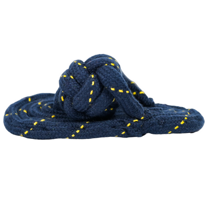 Skatrs Sandal Shaped Hand Made Durable Rope Chew Toy for Dogs  Cats Dark Blue