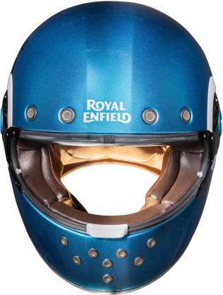 ROYAL ENFIELD NH44 Full Face with Visor ISI  DOT Certified Motorbike Helmet Gloss Dip Blue