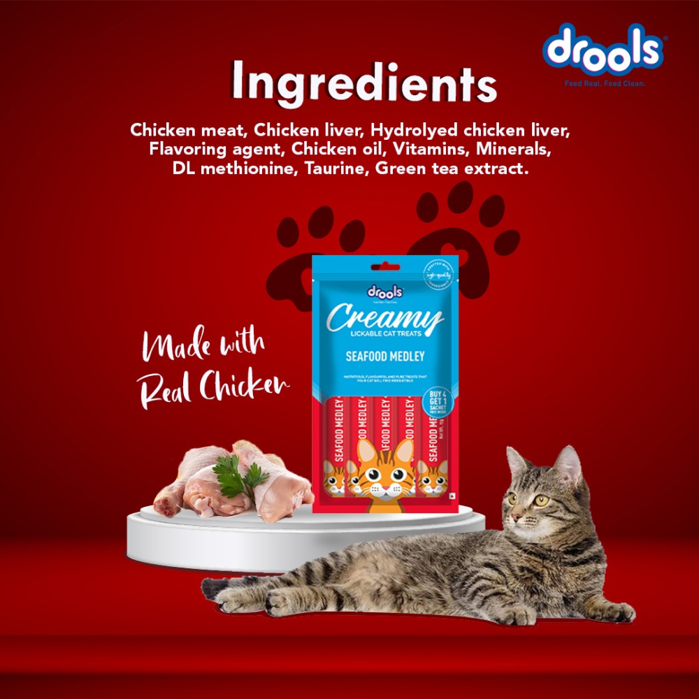 Drools Seafood Medley Creamy Cat Treats