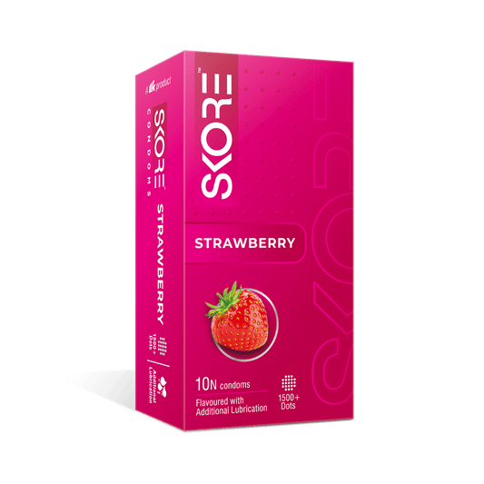 Skore Strawberry Condoms - 10N