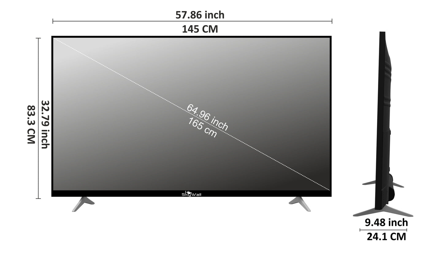 SkyWall 165 cm 65 inches 4K Ultra HD Smart Android LED TV 65SW4K-Voice  Built-in Google Assistant