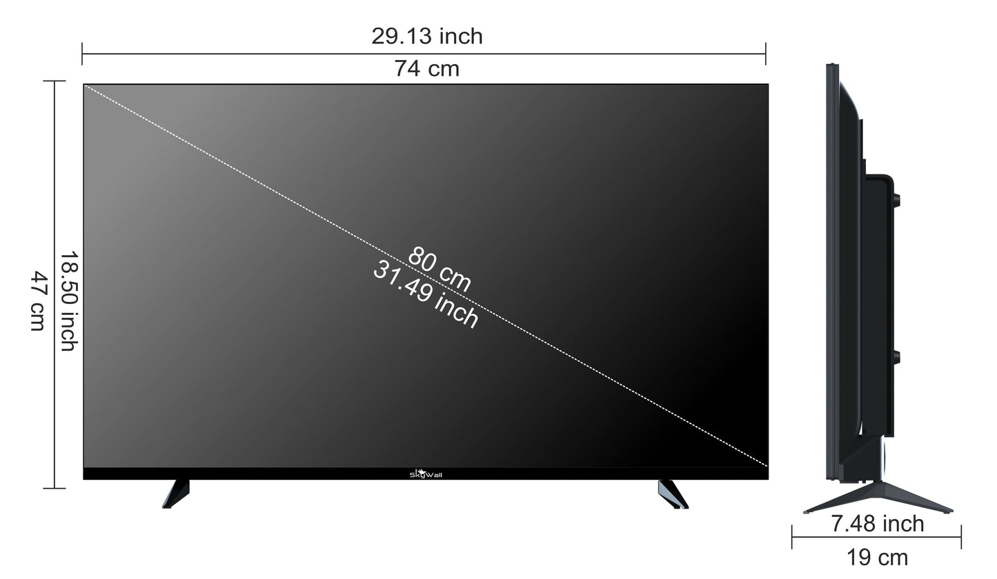 SkyWall 80 cm 32 inches Full HD Smart LED TV 32SW-Voice Frameless Edition  With Voice Assistant