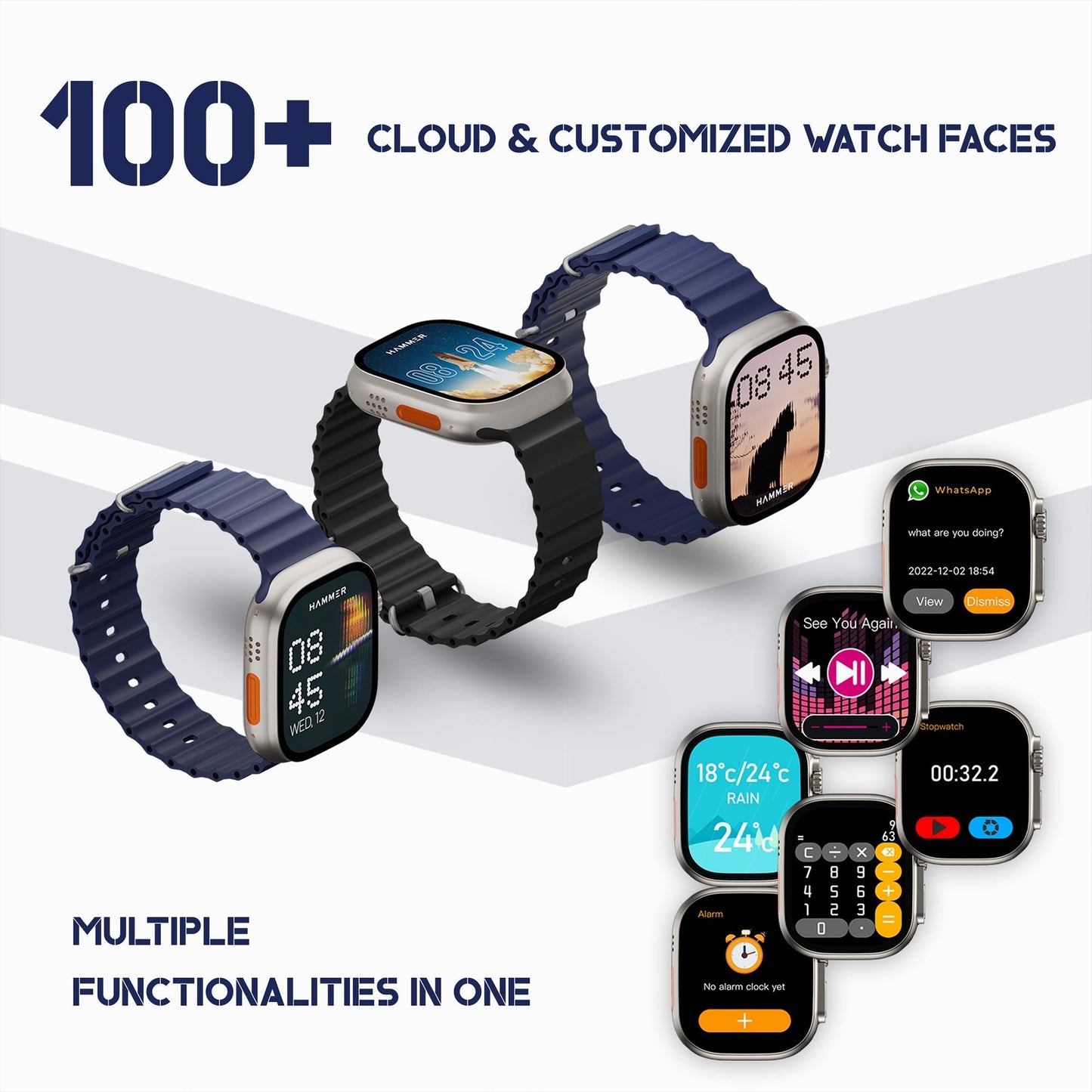 Refurbished Hammer Active 2.0 Ultra with 1.95 inches Biggest Display Bluetooth Calling Smartwatch