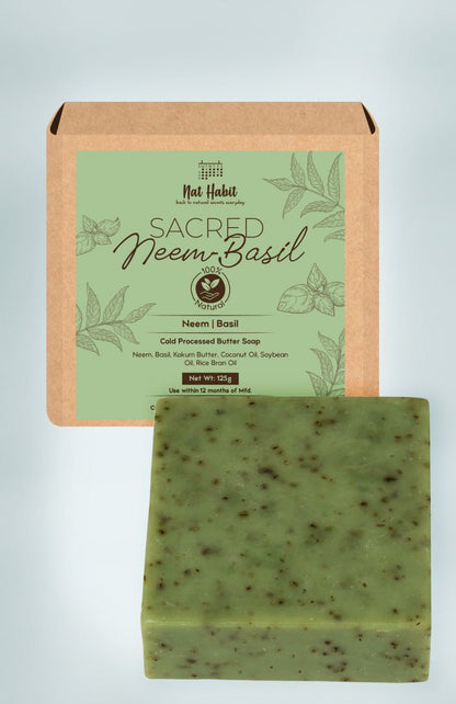 strongCold Processed Sacred Neem-Basil Soap 125gstrong