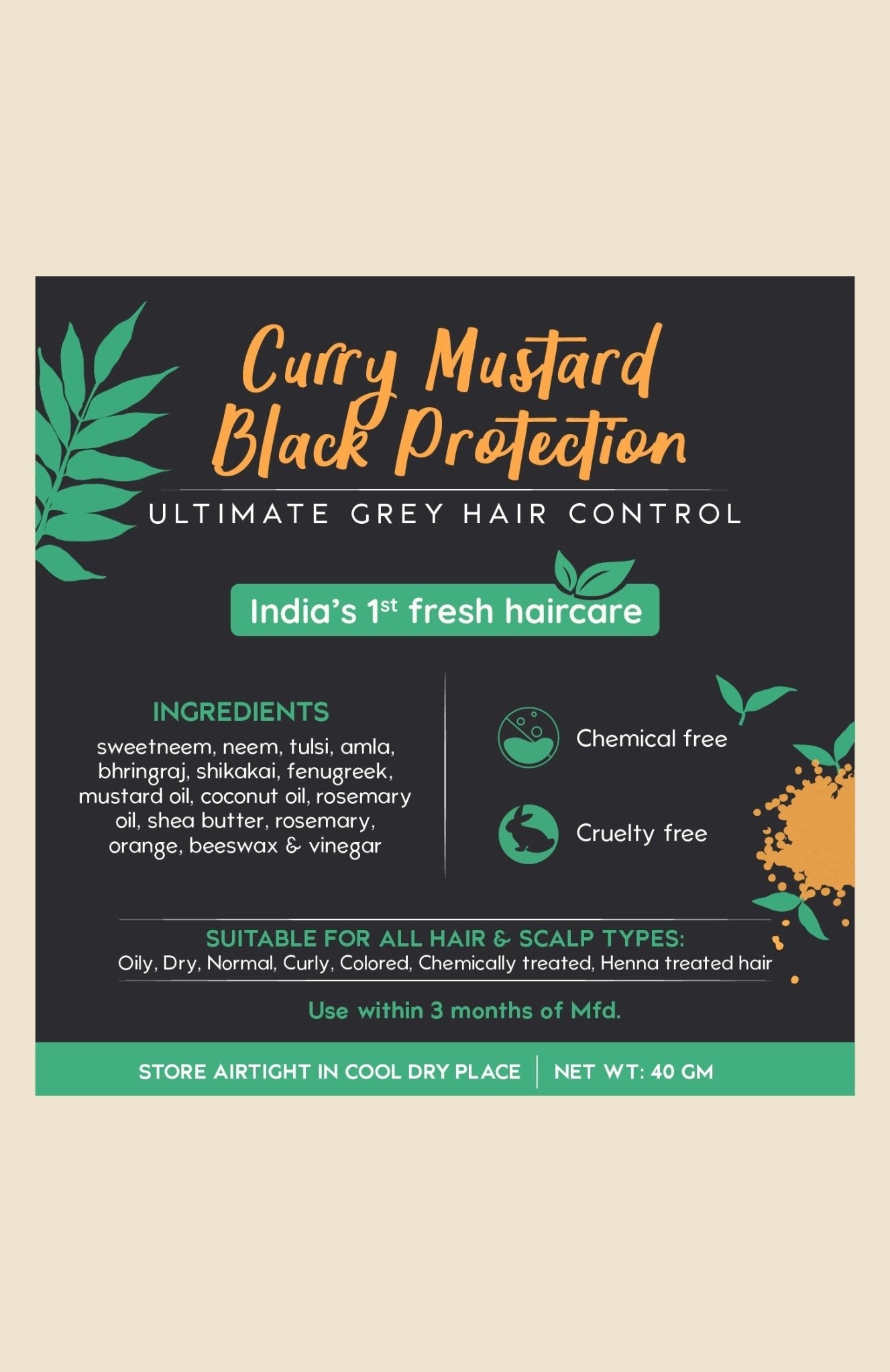 strongCurry Mustard NutriMaskstrong brifor Grey Hair Controli