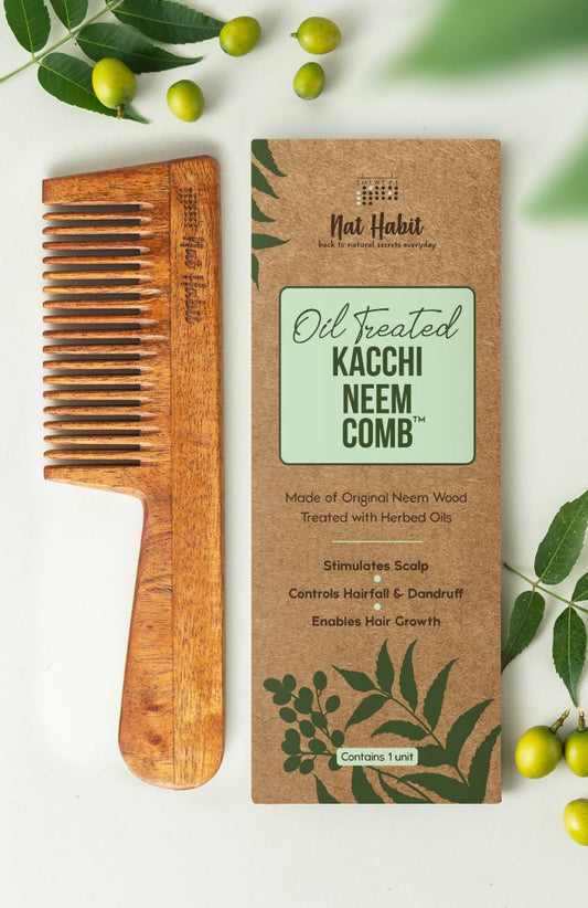 strongFine Tooth Kacchi Neem Combstrong briFrizz Control  Shinei