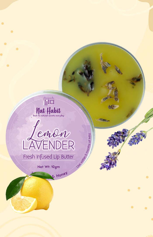 strongLemon Lavender Lip Butter 10gstrong briwith Fresh Lemon LavenderbrDesi Ghee  Raw Honeyi