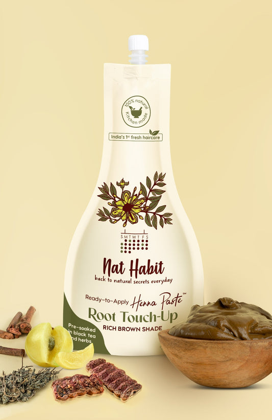 strongReady-to-Apply Fresh Henna Root Touch-Up PastestrongbriPre-soaked in Herbs  Tea Wateri