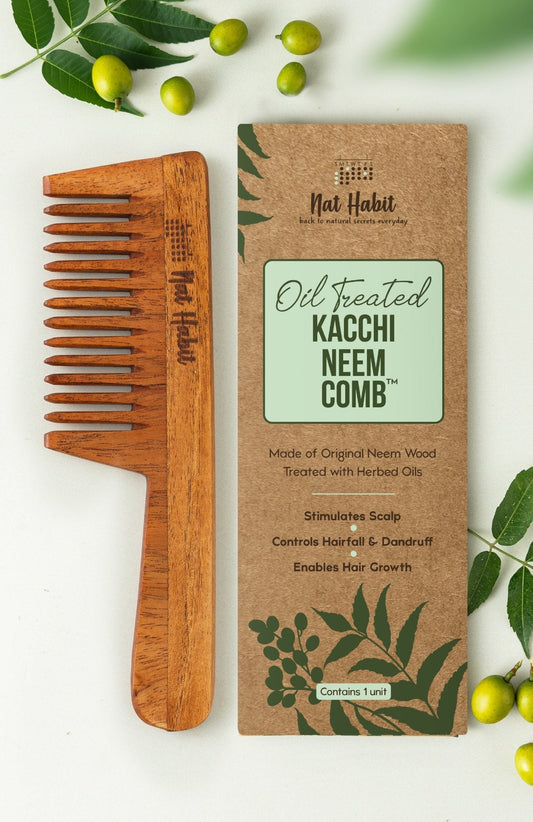 strongWide Tooth Kacchi Neem Combstrong briGentle Detanglingi