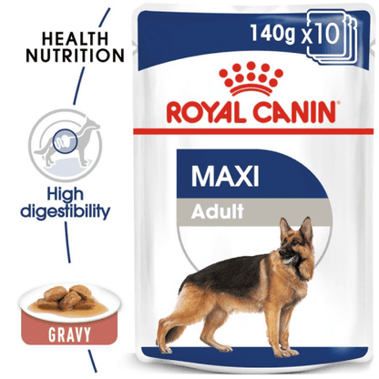 Royal Canin German Shepherd 5Dry Food and Maxi Adult Dog Wet Food Combo