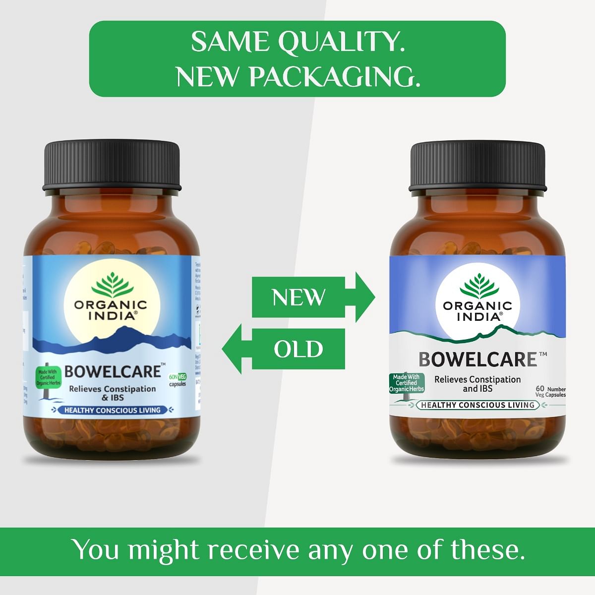 ORGANIC INDIA Bowelcare 60 Veg Capsules