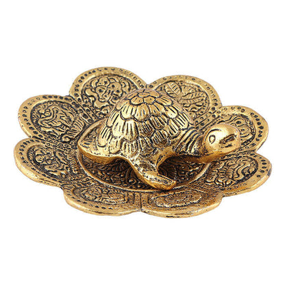 Brass Tortoise For Vastu Feng Shui and Good Luck Decorative Showpiece