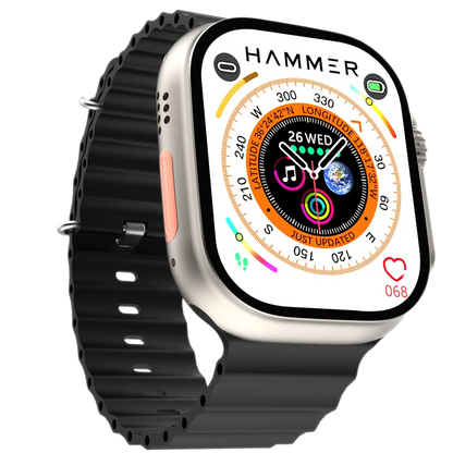 Hammer Ultra Classic with 2.01  Largest Display Bluetooth Calling Smartwatch