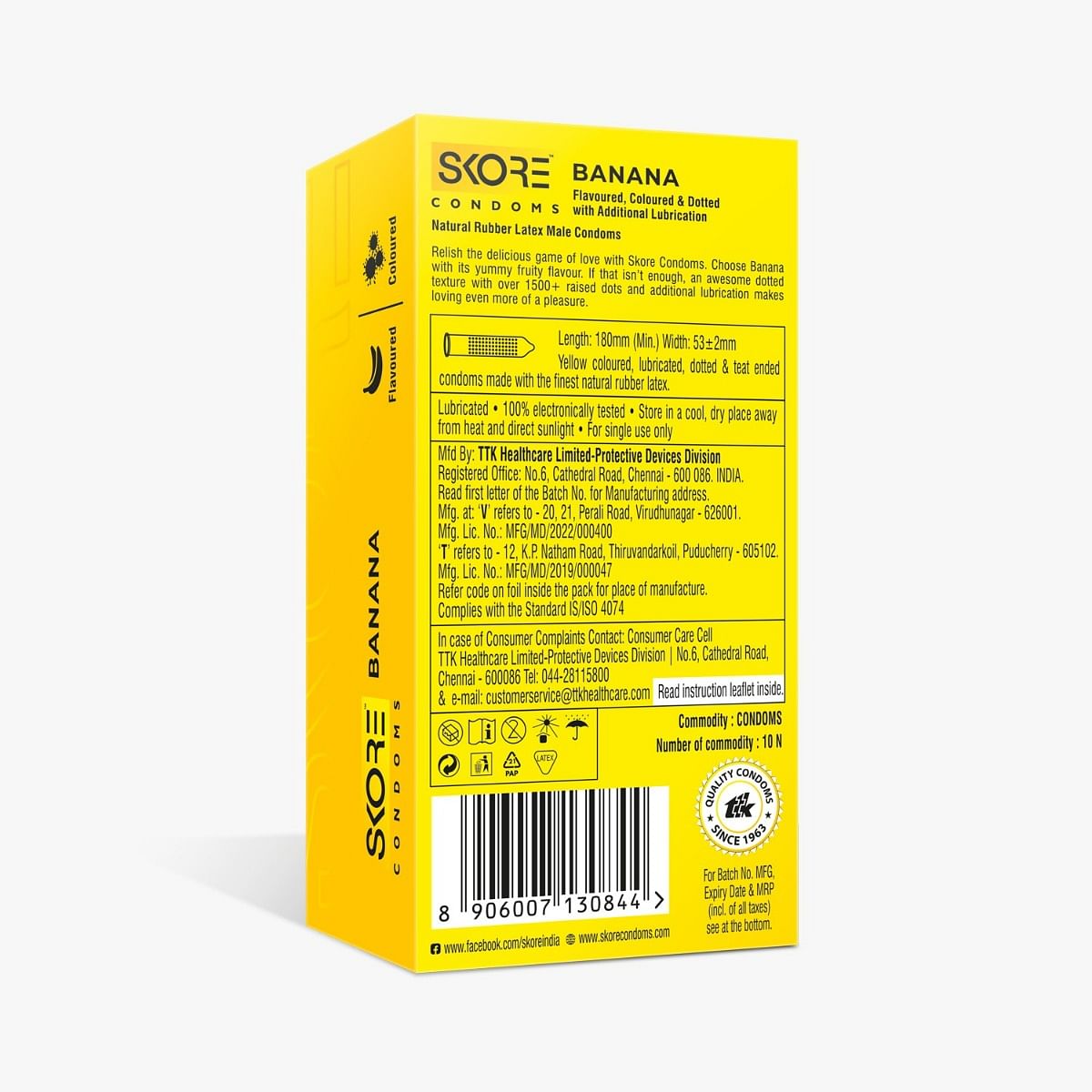 Skore Banana Condoms - 10N