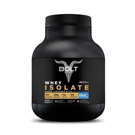 Bolt Whey Isolate Protein  Super Charged with Phycocyanin for Muscle Support 5 lb 2.27 kg