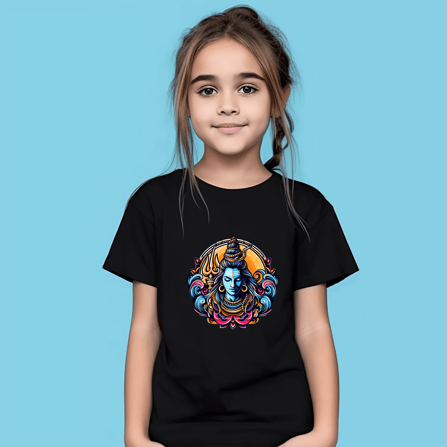 Mahadev Shiva with Trishul Tshirt For Kids