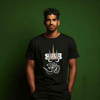 Mahakal Om With Trishul Graphic Printed TShirt