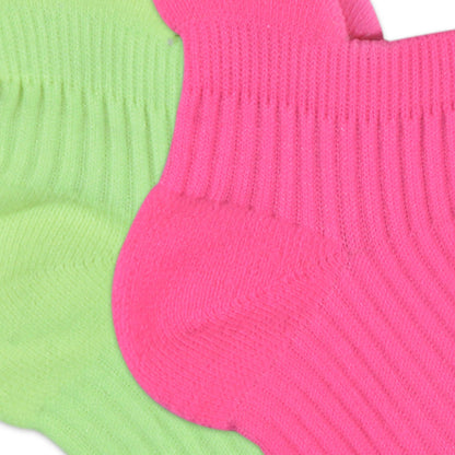 Balenzia Women CushionedTerry Lowcut Gym Socks Free SizePack of 2 Pairs1U - GreenPinkBlackWhite